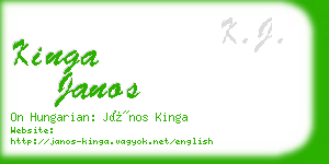 kinga janos business card